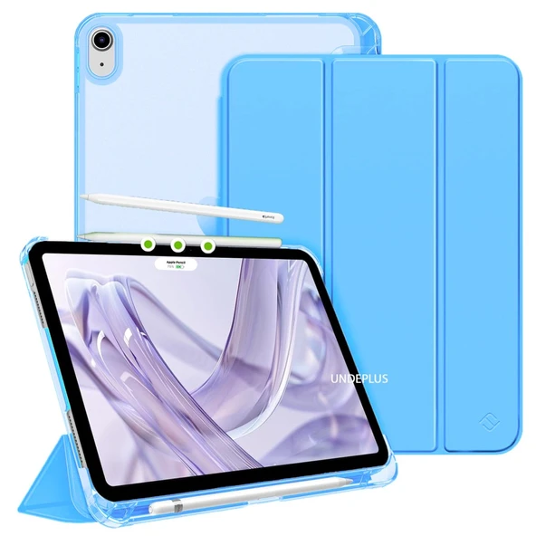 Apple iPad Air 11inç M2/M3 2025-2024 Kılıf Flip Cover Kalem Bölmeli PC Case - 9