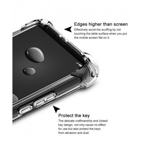 Huawei Mate 10 Pro Kılıf Anti Şok Darbe Emici Şeffaf Kapak - 5