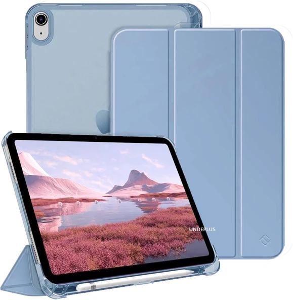 Apple iPad Air 11inç M2 2024 Kılıf Flip Cover Kalem Bölmeli PC Case A2902 A2903 A2904