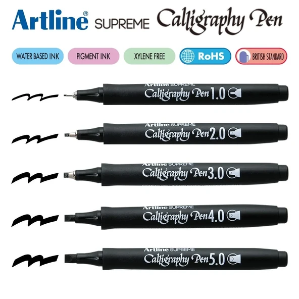 Artline Caligraphy Pen 2.0 Kesik Uçlu Kaligrafi Kalemi Siyah / EPF-242 - 2