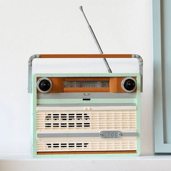 ® Icons Retro Radyo 10334 - Vintage Transistörlü Radyo Meraklısı Yetişkinler için Müzik Temalı Dekor - 6