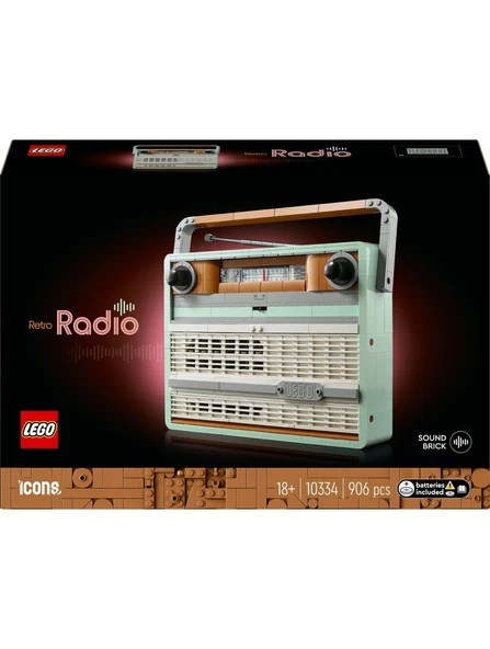 ® Icons Retro Radyo 10334 - Vintage Transistörlü Radyo Meraklısı Yetişkinler için Müzik Temalı Dekor - 3