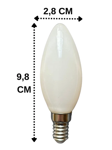 (6 Adet) Heka 6W (51W) 3000K (Günışığı) E14 Duylu (İnce Duy) Soft Mum Ampul - Resim 3