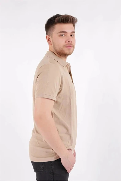 Cazador Erkek T-shirt Polo Yaka Pike  4613 SAFARİ - 3