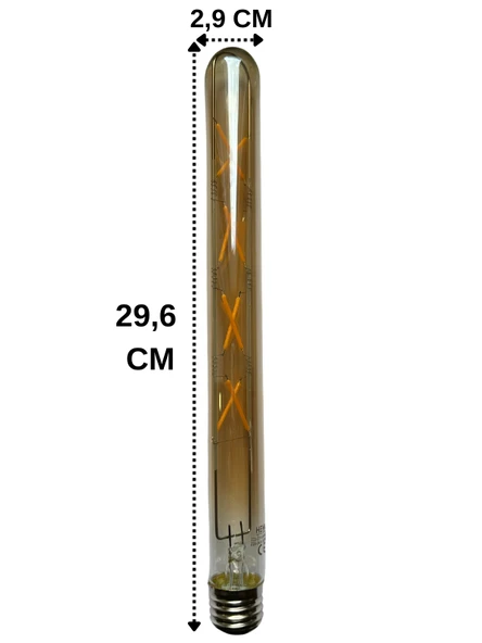 (2 Adet) Heka 8W (57W) 2500K (Günışığı) E27 Duylu (Kalın Duy) Çubuk Led Ampul - 3