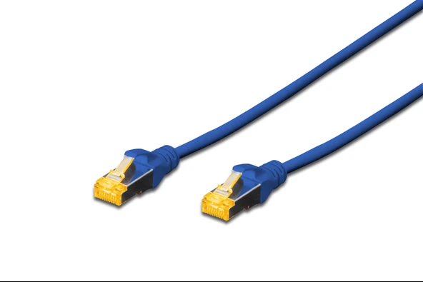 Digitus CAT 6A S-FTP Patch Kablosu, LSZH, Cu, AWG 26/7, 0.25 metre, mavi renk TdrTR