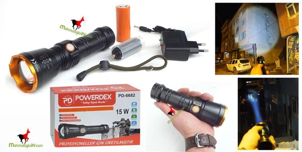 Powerdex PD-6682 Profesyonel Şarjlı El Feneri - 5
