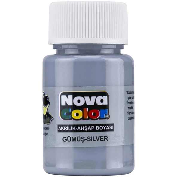 Nova Color Akrilik Boya 30 Cc Gümüş - 4 adet ürün görseli 1