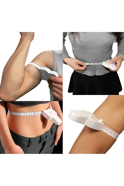 Vücut Boyun Kol Bacak Ölçüm Mezura Bel Çevresi Yağ Ölçer Metre 150cm - 6