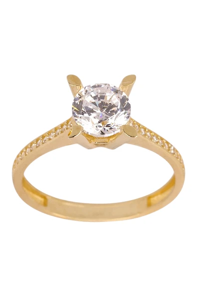 Cigold Tektaş Yüzük 14 Ayar Altın 2.47 Gr OA-C11501029023 - 2