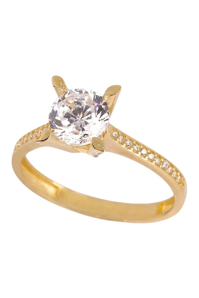 Cigold Tektaş Yüzük 14 Ayar Altın 2.47 Gr OA-C11501029023 - 3