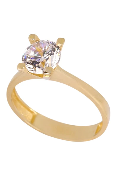 Cigold Tektaş Yüzük 14 Ayar Altın 2.46 Gr OA-C11401029021 - 3