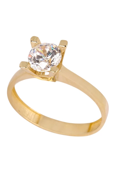 Cigold Tektaş Yüzük 14 Ayar Altın 1.64 Gr OA-C11501029027 - 3