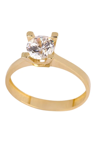 Cigold Tektaş Yüzük 14 Ayar Altın 1.64 Gr OA-C11501029027 - 2