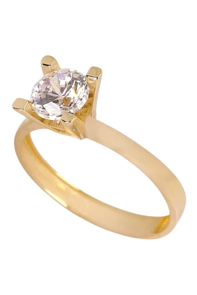 Cigold Tektaş Yüzük 14 Ayar Altın 1.64 Gr OA-C11501029027 - 4