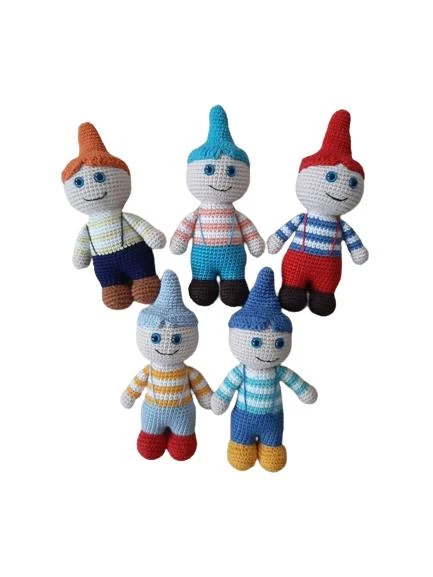 Sevimli Cüceler Takımı Amigurumi Organik Oyuncak - 2