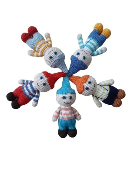 Sevimli Cüceler Takımı Amigurumi Organik Oyuncak - 3