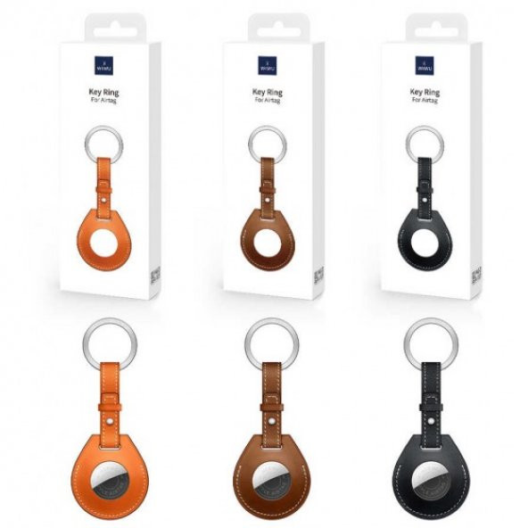 Apple AirTag Deri Anahtarlık Key Ring - 8