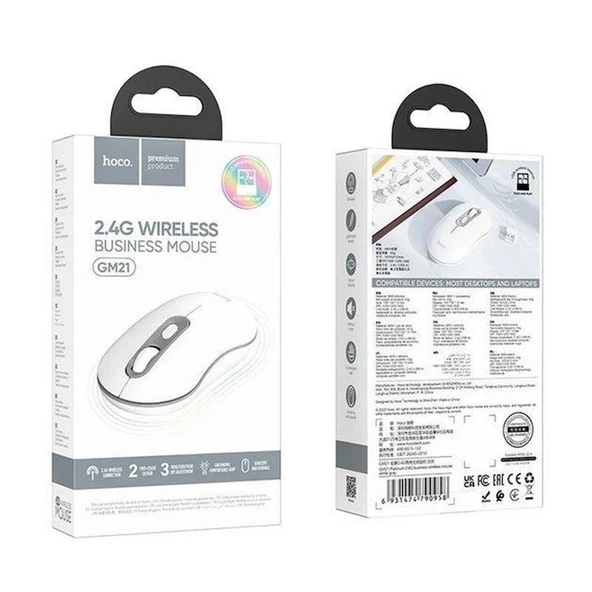 HOCO GM21 Platinium 1600dPi 2.4G Bluetooth Kablosuz Optik Mouse - 10