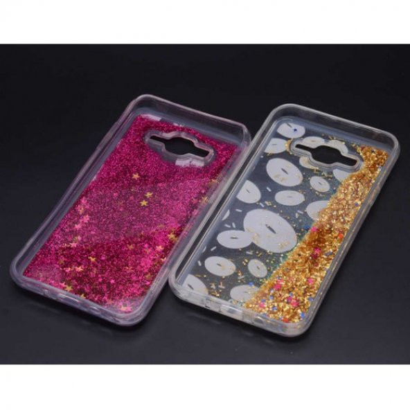 Samsung Galaxy J7 Kılıf İçi Simli ve Sıvılı Darbeye Dayanıklı Silikon Kapak - 10