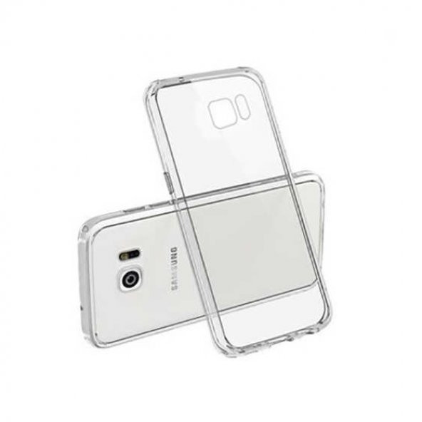 Samsung Galaxy S6 Kılıf Ultra İnce Şeffaf Silikon Kapak - 1