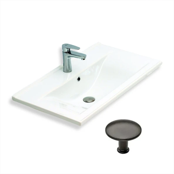 Teta Home Tiflis 65 Cm Mdf Banyo Dolabı Seti Antrasit - 3