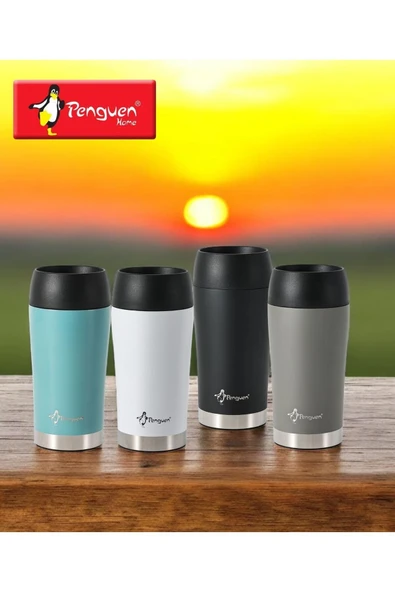 Penguen-3024 Turkuaz Mug Termos 300 Ml