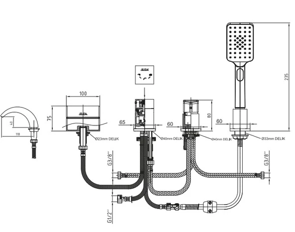 ECA Royal Ankastre Küvet Bataryası 102153072 - Resim 2
