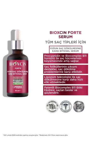 Bioxcin Yoğun Saç Dökülmelerine Karşı Forte Serum Tek Şişe Tanışma Paketi 50 ml - 3