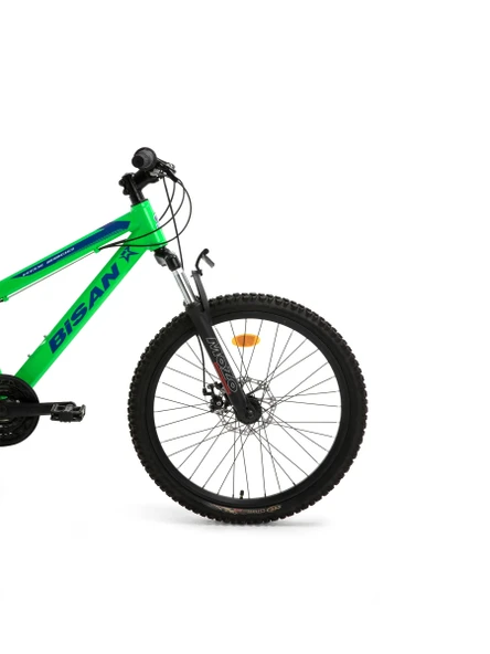 Bisan KDX 2900 D MD Fren 21 Vites 24 Jant Dağ Bisikleti Neon Yeşil Lacivert 30 Kadro - 2