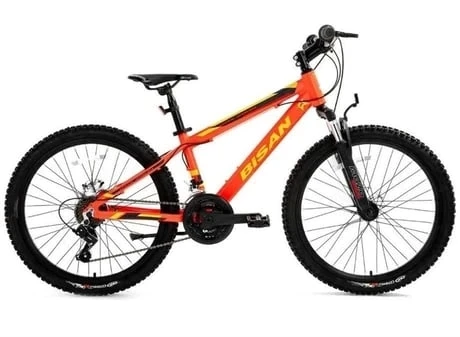 Bisan KDX 2900 V Fren 21 Vites 24 Jant Dağ Bisikleti Neon Turuncu Siyah 30 Kadro