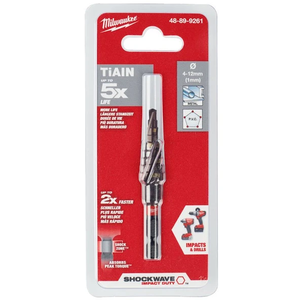 Milwaukee Shockwave Darbeli Kademeli Matkap Ucu 4-12MM 48899261 - 2