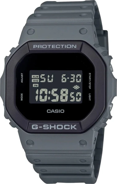 CASIO G-SHOCK DW-5610UU-8DR GRİ SİLİKON KORDON DİJİTAL ERKEK KOL SAATİ