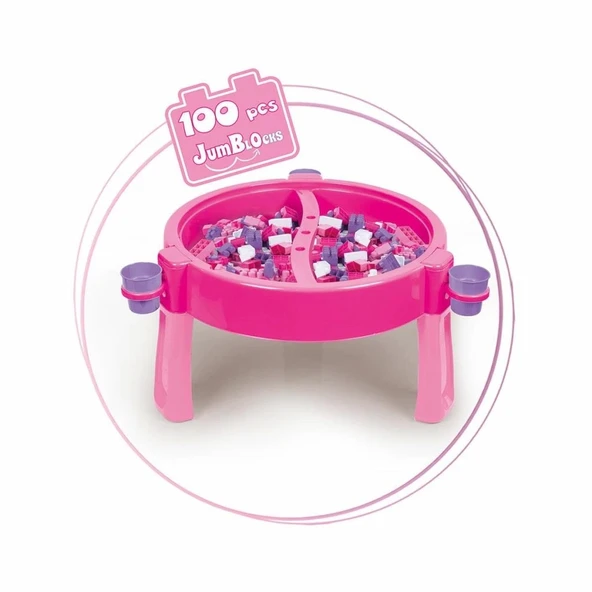 2572 UNICORN 100 PCS BLOKLU AKTIVITE MASASI MONTAJ - 3