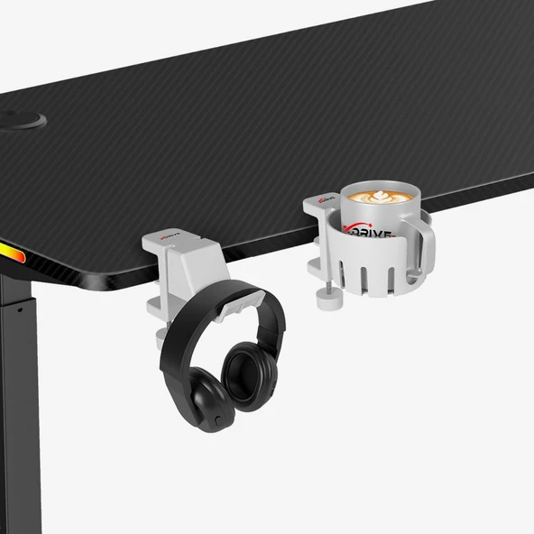 xDrive Premium Bardak Tutucu ve Kulaklık Askı Seti/Beyaz - 4