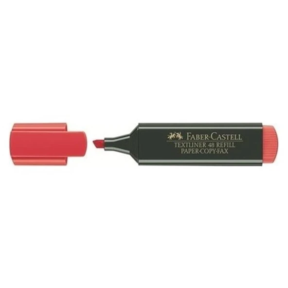 Faber Castell Fosforlu Kalem 1548 Kırmızı  5030154821000 - 1