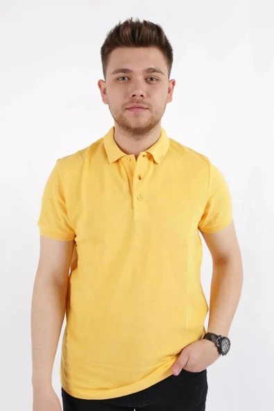 Cazador Erkek T-shirt Polo Yaka Pike  4613 SARI