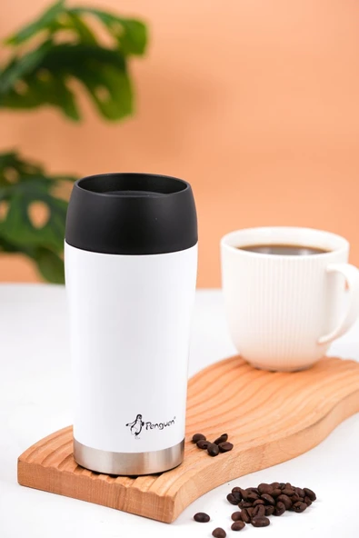 Penguen-3024 Beyaz Mug Termos 300ml
