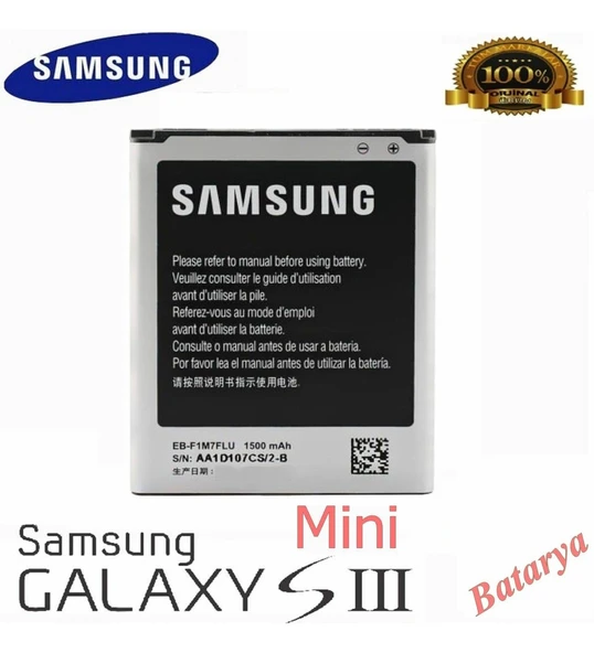 Samsung S3 mini batarya i8190 orijinal  EB425161LU - 3