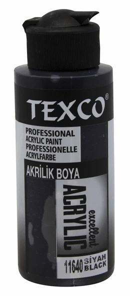 Texco Excellent Akrilik Boya 11640-Siyah 110 cc ürün görseli 1