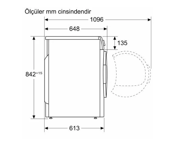BOSCH WQA24201TR 9KG A++ ISI POMPALI BEYAZ KURUTMA MAKİNESİ - 4