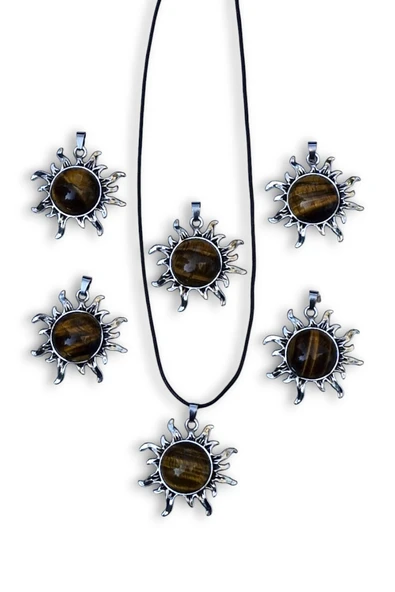 Güneş Motifli Kaplangözü Kolye 465-4 - 3