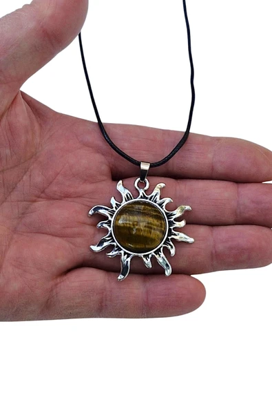 Güneş Motifli Kaplangözü Kolye 465-4 - 4