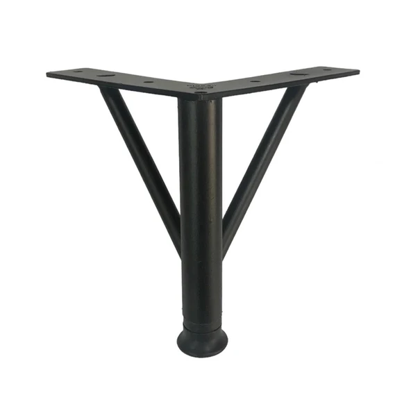 Firkete Ayak Metal 20 cm Mat Siyah Mobilya Koltuk Ayağı