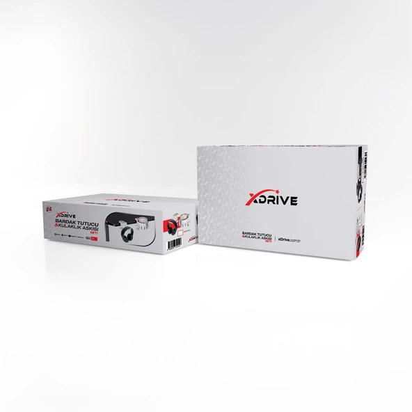 xDrive Premium Bardak Tutucu ve Kulaklık Askı Seti/Siyah - 3