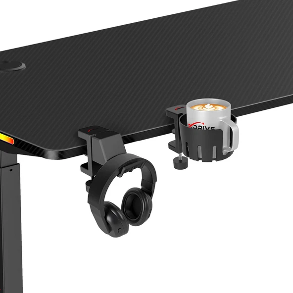 xDrive Premium Bardak Tutucu ve Kulaklık Askı Seti/Siyah - 4