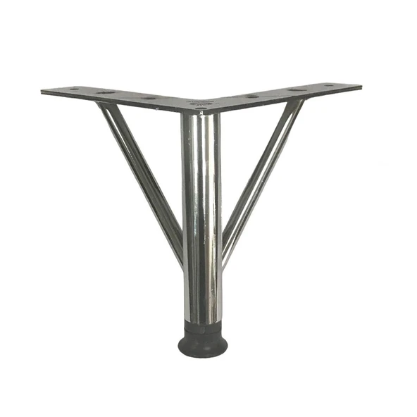 4 Adet Firkete Ayak Metal 20 cm Krom Mobilya Koltuk Ayağı - 4