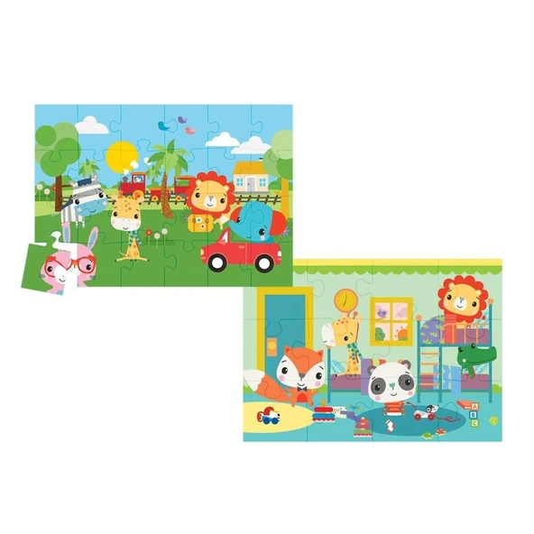 Nessiworld 13406 KS Fisher-Price Baby Puzzle - Railway & Bedtime / 12+24 Parça Puzzle / +4 yaş - 4
