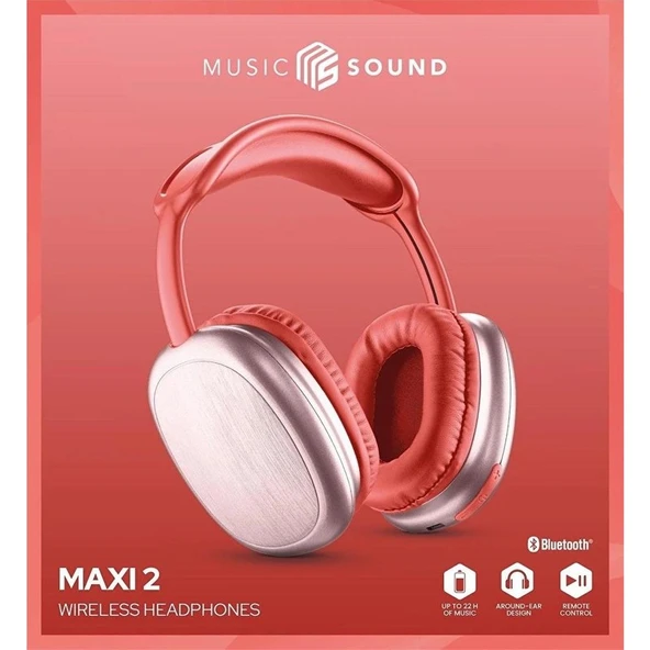 Cellularline Music Sound 2 Maxi Kırmızı Kulak Üstü Bluetooth Kulaklık - 3