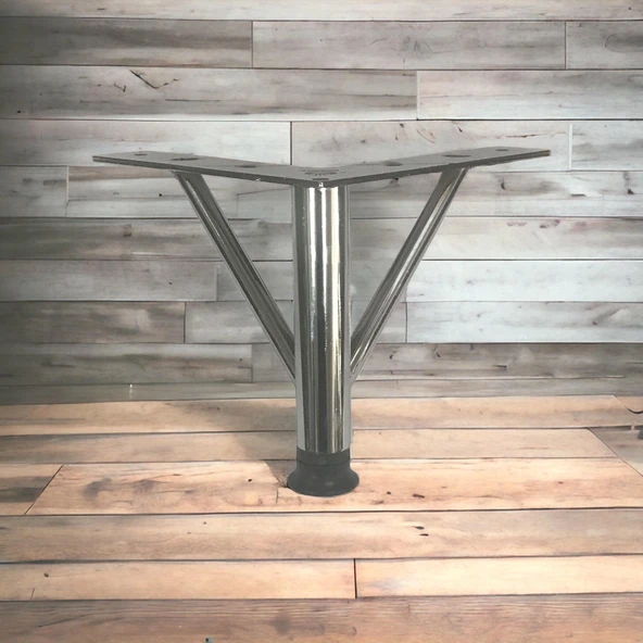 4 Adet Firkete Ayak Metal 20 cm Krom Mobilya Koltuk Ayağı - 3